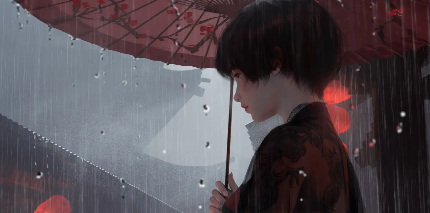 wlop《鬼刀》小绿 短发动漫女孩壁纸