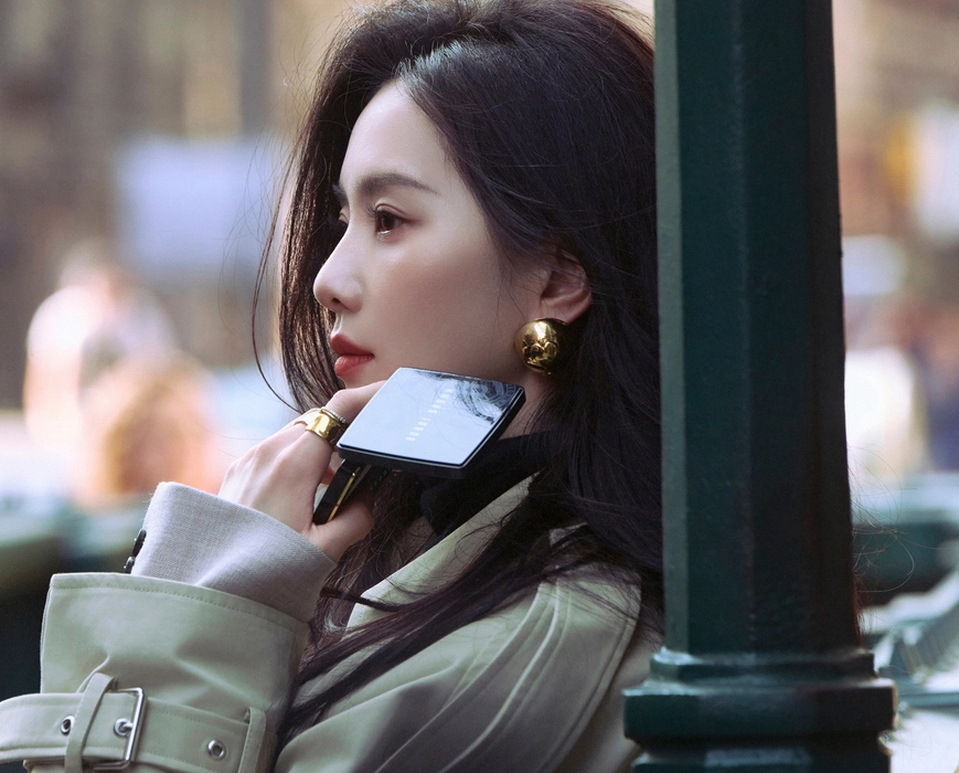 刘诗诗冷都女范儿街拍壁纸