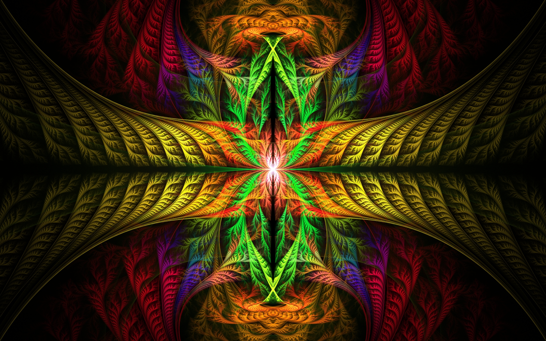 精选绿色迷幻分形抽象壁纸